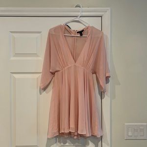 Forever21 light pink babydoll dress, size Small.